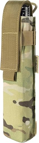 OneTigris Funda para linterna, soporte para linterna Molle, funda para cinturón, funda en X, bolsa de herramientas táctica multiuso con capacidad