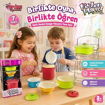 VARDEM 7 Parça Raflı Çelik Tencere Tava Seti, Kapaklı Mutfak Pişirme Seti, Düzenleyici Standlı Çelik Tencere ve Tava Takımı ATF-683G-2-5 (KARIŞIK)