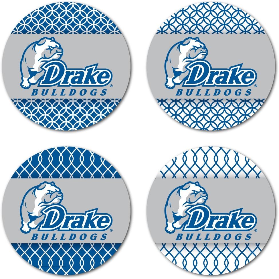 VictoryStore Coasters - Drake University Coaster Set, Patterned Design, Set of 4