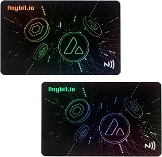 Lumsoloire Crypto Cold Storage Wallet Card, Secure Chip Cold Wallet, Encrypted Storage, Waterproof Card for Multiple Currencies Such as Bitcoin, Ethereum, Etc-2PCS