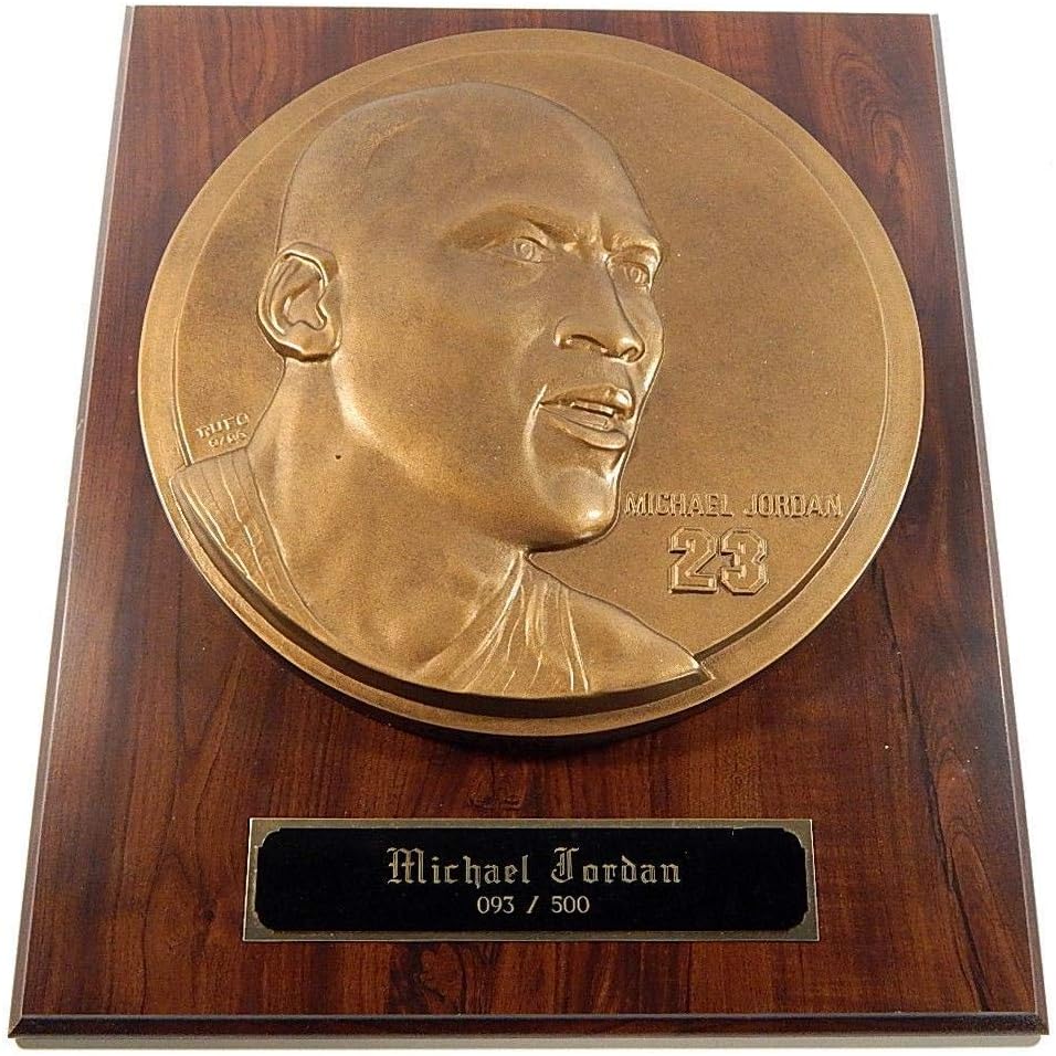 Michael Jordan Highland Mint Bronze Patina Plaque By Caesar Rufo 093/