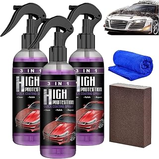 3 in 1 Ceramic Car Coating Spray, 3 in 1 High Protection Quick Car Ceramic Coating Spray, Car Scratch Nano Repair Spray, Car Paint Repair Car Exterior Restorer (100ml, 3pcs)