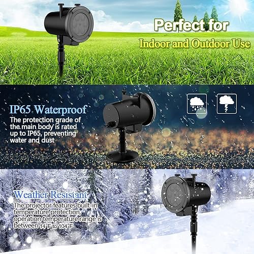 Miniatura 4 de Proyector de luces de Navidad de Halloween para exteriores, proyector de luz con control remoto, temporizador, 16 diapositivas HD, luz LED