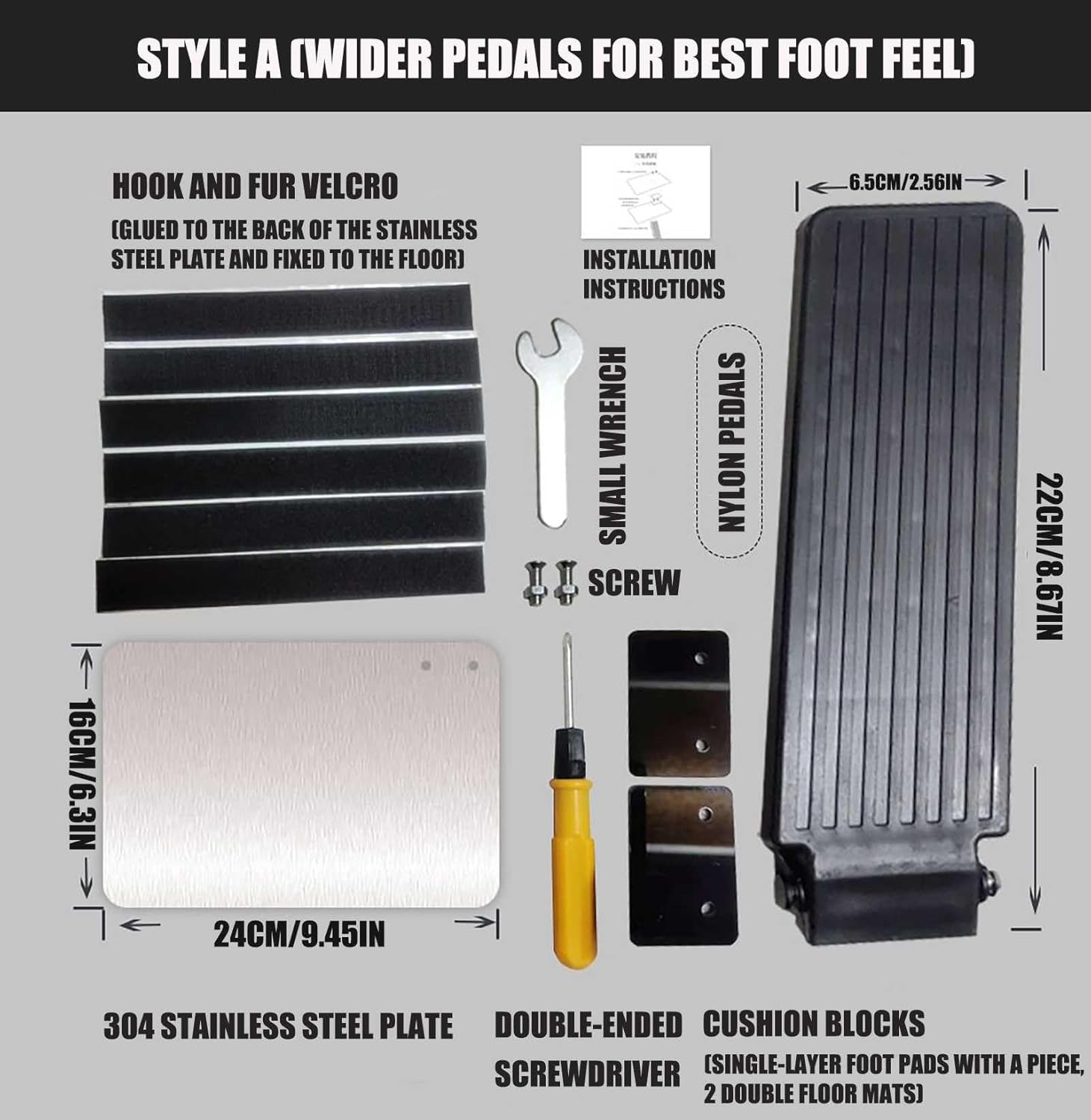 Car Pedal Extenders-Refit Floor Type Gas Pedal, Universal Model Reduce Fuel Consumption Advanced Gas Pedal Extenders for Various Vehicles, Offer Better Handling and Comfort