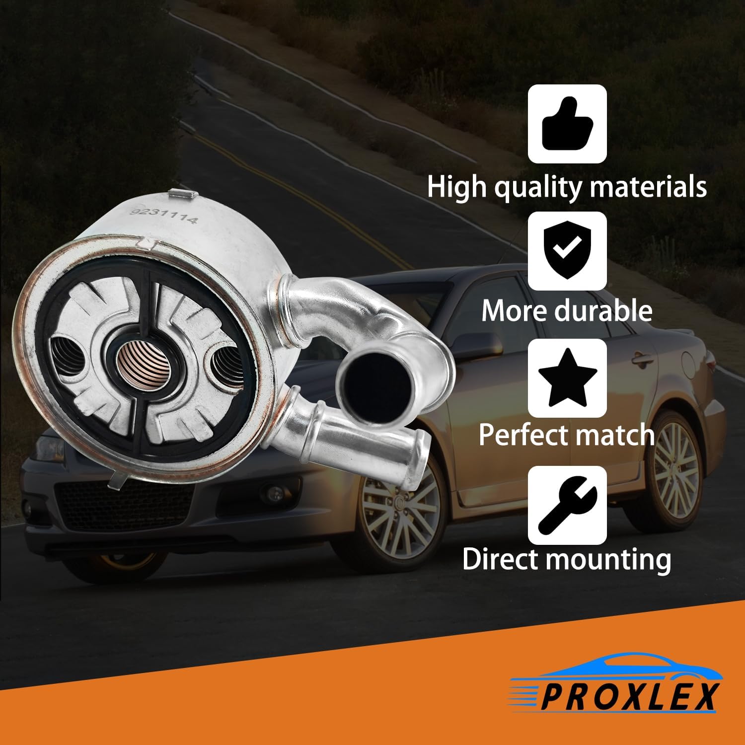 LF6W-14-700A Oil Cooler Assy Fit for MAZDA 3 2.3L 2007-2009 MAZDA 5 2006-2014 CX-7 2007-2012 SPEED6 2.3L 2006-2007 Replaces# LF9V-14-789