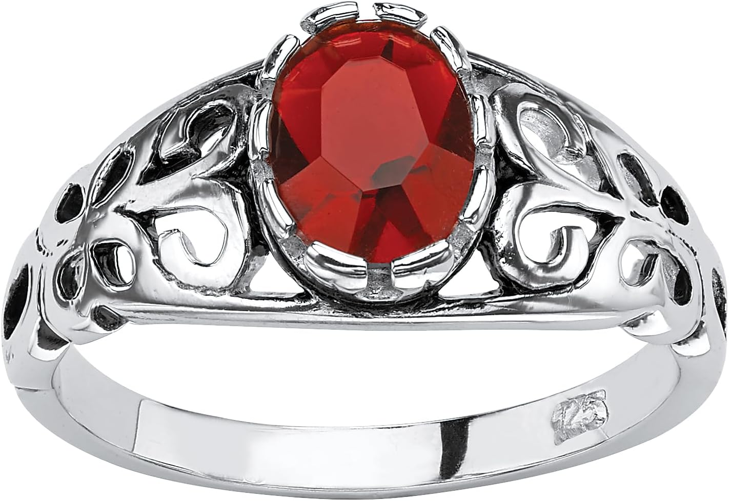 Palm Beach Jewelry Simulated Birthstone Sterling Silver Ring