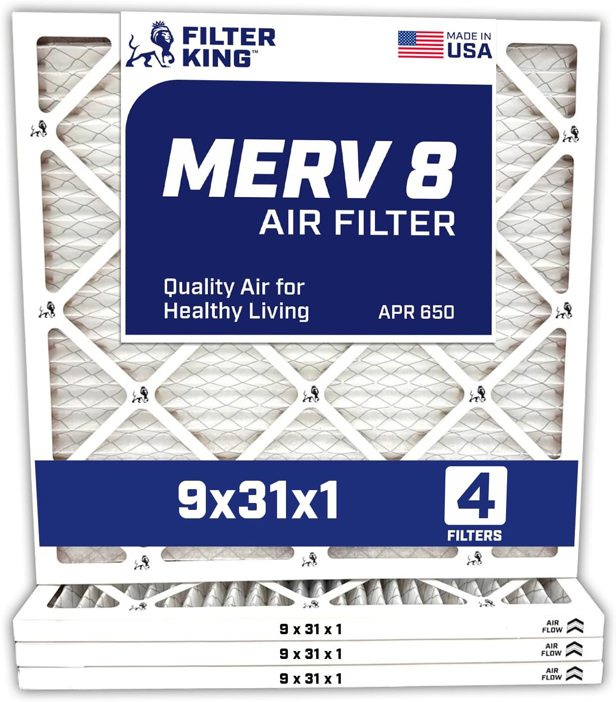 Filter King 9x31x1 Air Filter 4-Pack