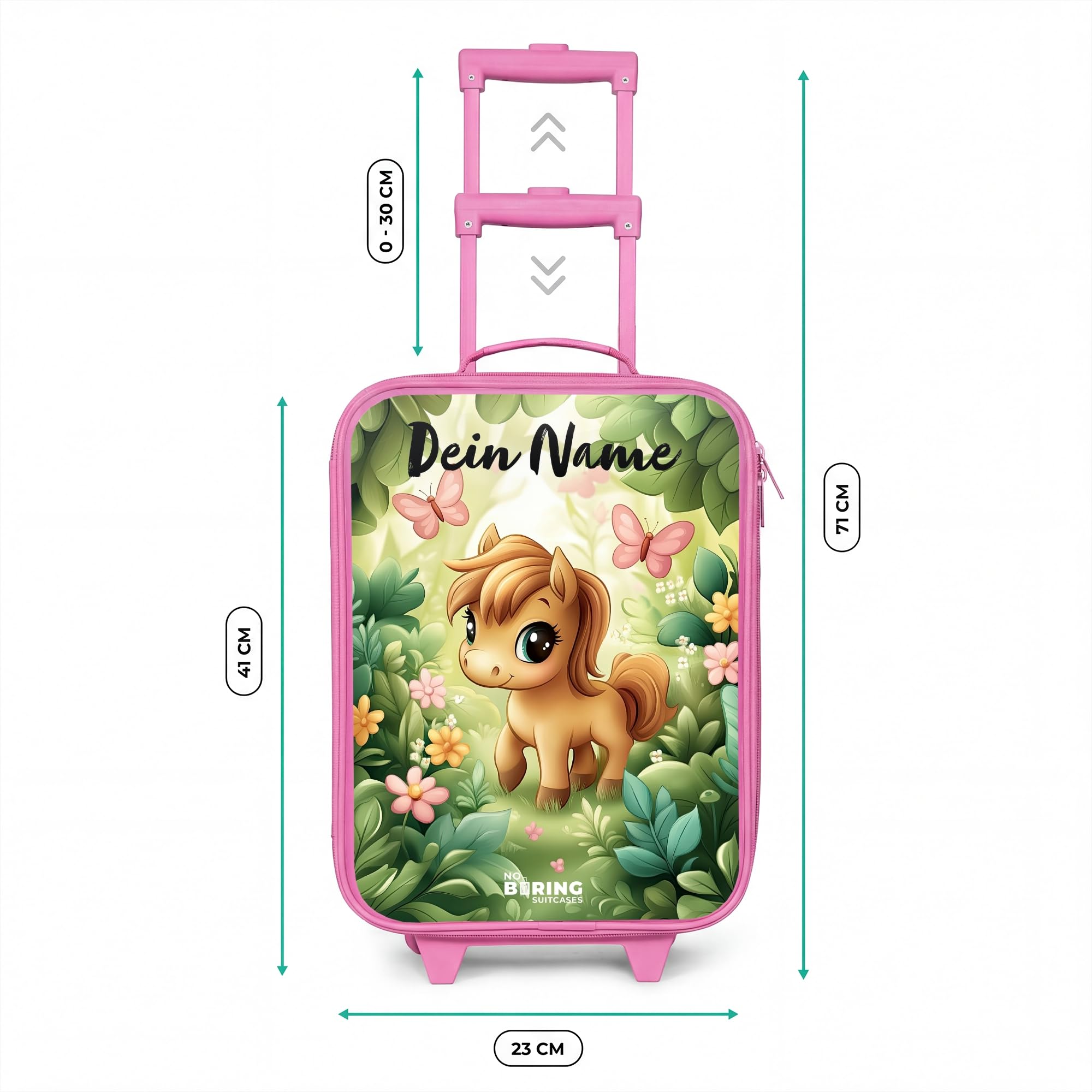 NoBoringSuitcases© Kinderkoffer Rosa Klein Personalisiert mit Name