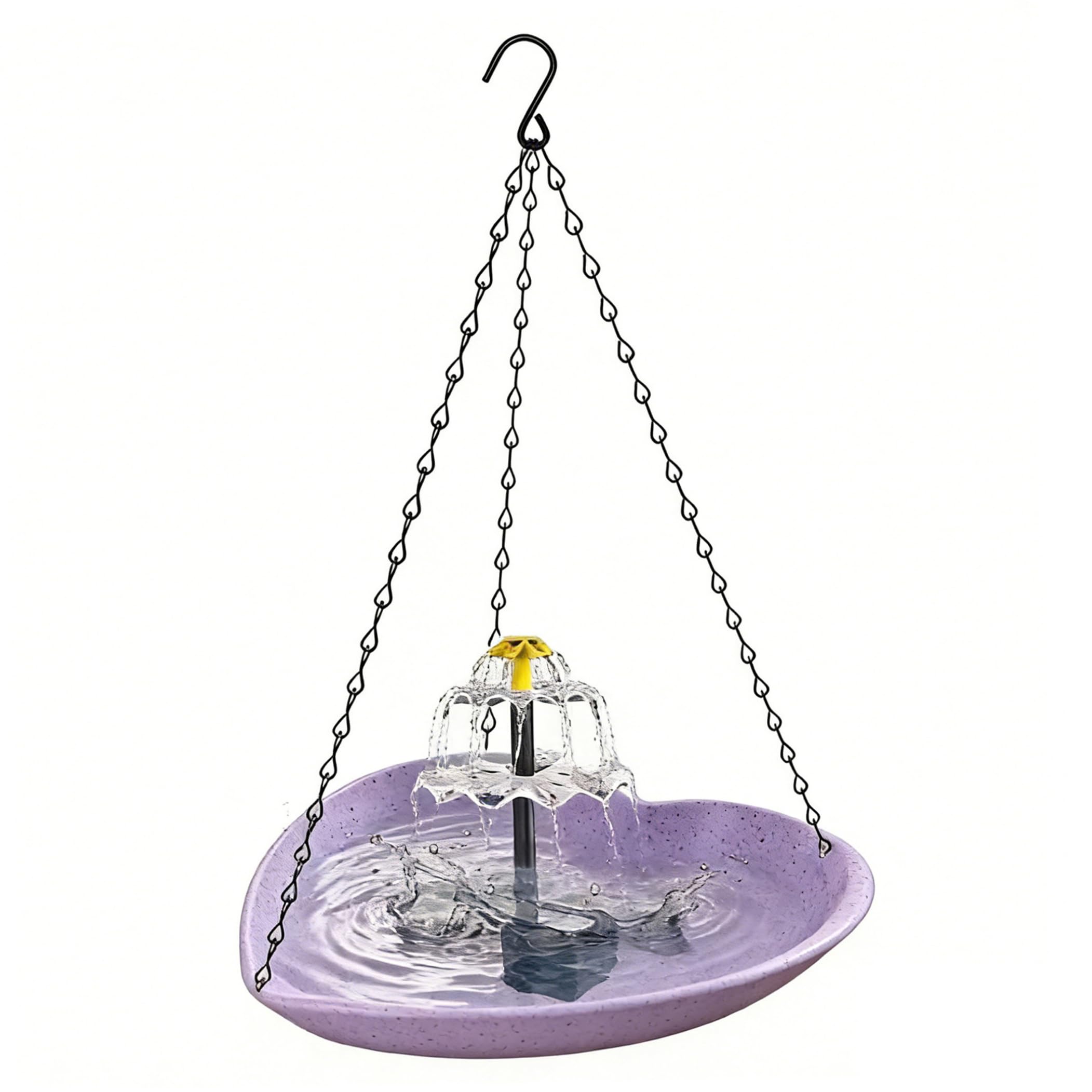 Fontaine solaire pour bain d'oiseaux suspendu contre l'eau stagnante