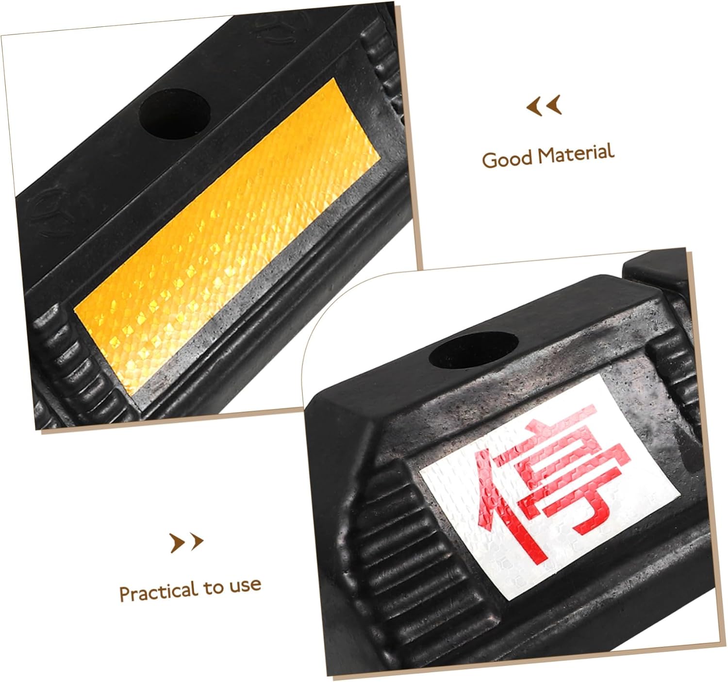 Stopper for Garage Durable Rubber Parking with Slip Texture for Indoor and Outdoor Use Reliable for Vehicle Stability