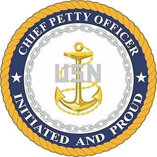 U.S. Navy CPO Initiated and Proud Decal (1, 3.8 Inch)