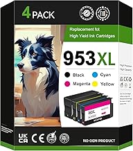 953XL Druckerpatronen für HP 953XL Multipack Patronen Kompatibel für HP Officejet Pro 7740 7720 8210 8720 8710 7730 8218 8715 8718 8725 8728 8730 8740 (4 Pack)