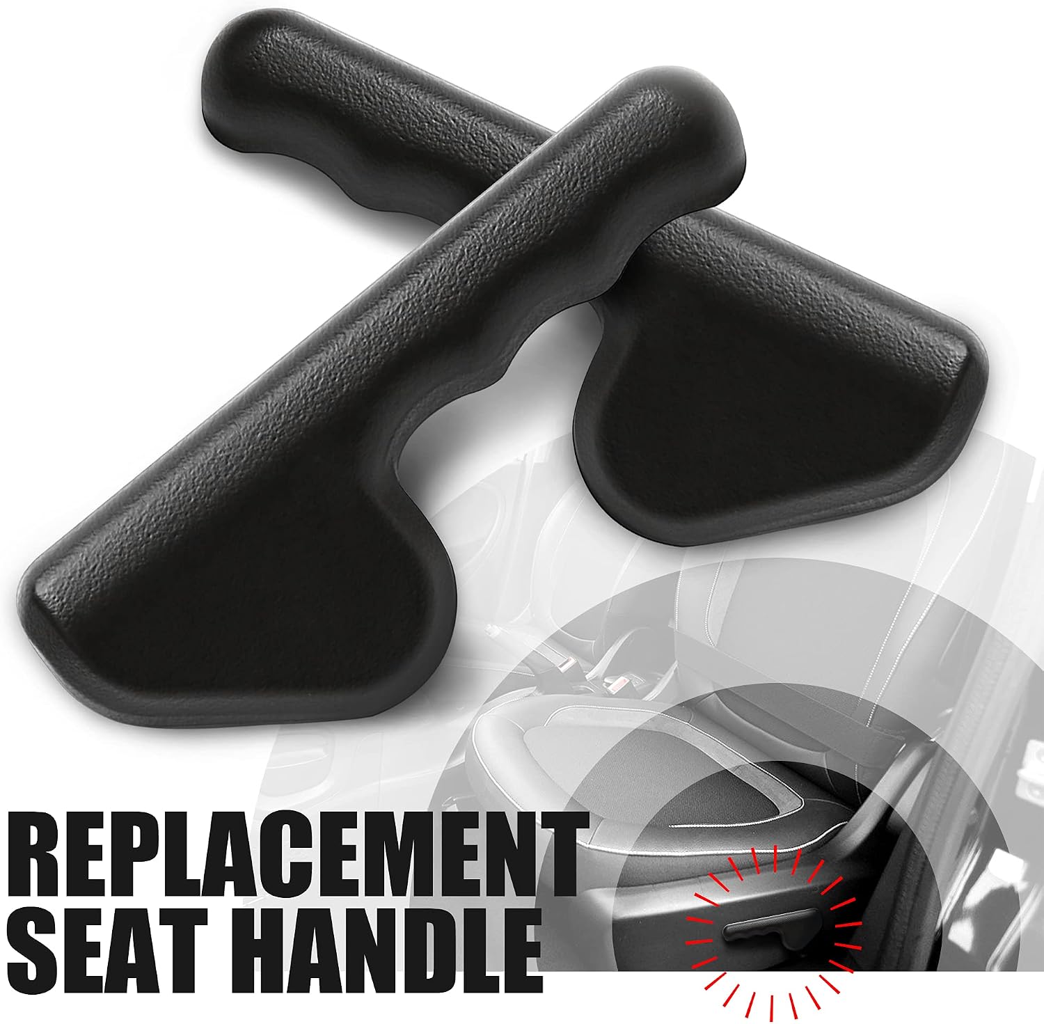 BASIKER Black Driver & Passenger Seat Adjuster Handle for Explorer & Mountaineer 2002-2005| OEM: 1L2Z7862622AAB 1L2Z 7862622 AAB (Parchment)