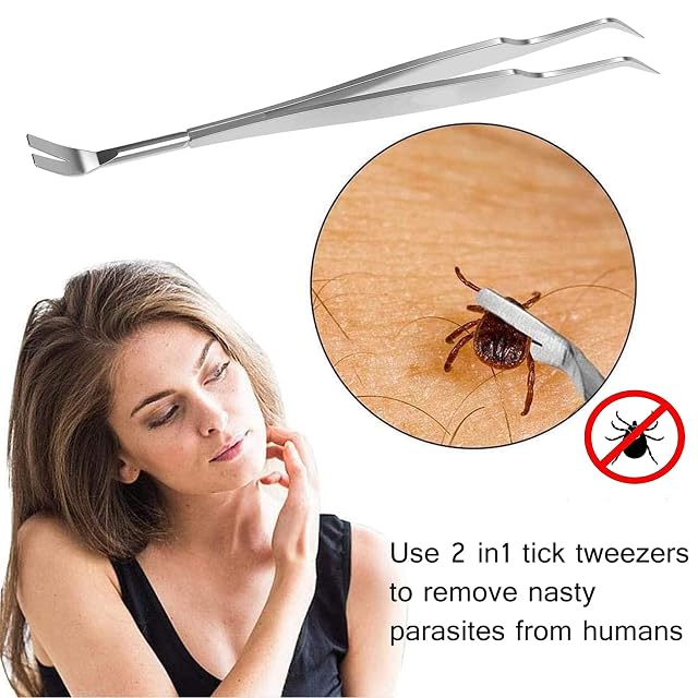 Foto 5 de 7 de iJiZuo Pinzas para Garrapatas, Acero Inoxidable Pet Perros Gatos Garrapatas Remover