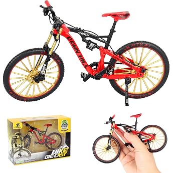 Finger Bicycle Model 110 Mountain Bike Toy Miniature Finger Bike Mini Bend Bicycle Ornaments Red