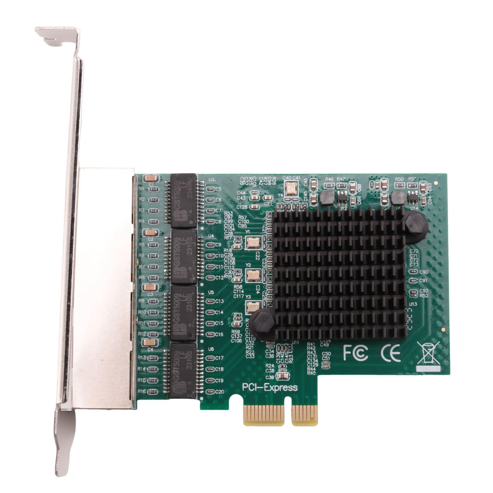 5X Tarjetas de Red Adaptador de Red/Ethernet/LAN Tarjeta de Red PCI-E Realtek RJ45 Internet Ethernet Gigabit Tarjeta de Red de 4 Puertos