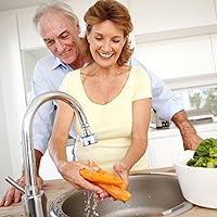 Vista 5 de Filtro de fregadero giratorio 360 el filtro de agua del grifo elimina cloro, plomo, sedimentos, mal sabor y más, fácil de instalar