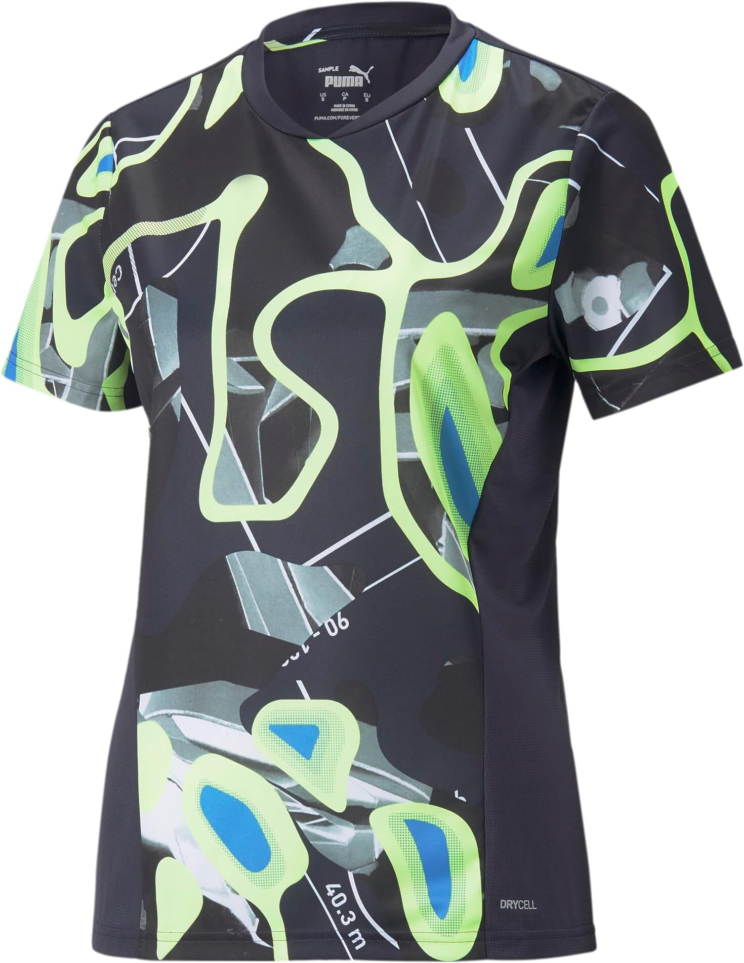 PUMAWomen's IndividualLiga Graphic Jersey, Parisian Night-Fizzy Light