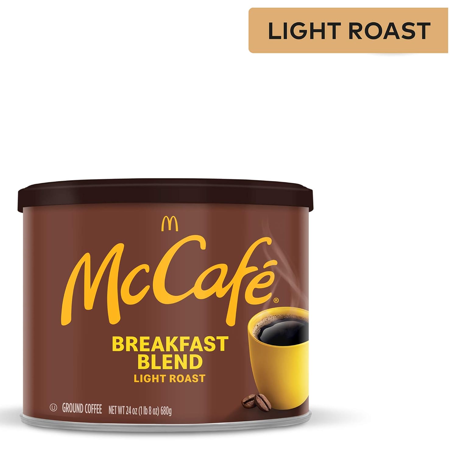 McCafe Breakfast Blend, Light Roast Ground Coffee, 24 oz Canister