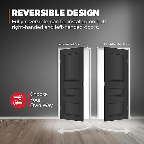 Miniatura 96 de Kwikset Casey - Manija de bloqueo de puerta de entrada, entrada exterior con llave segura, mango reversible, tecnología de seguridad SmartKey Re-Key