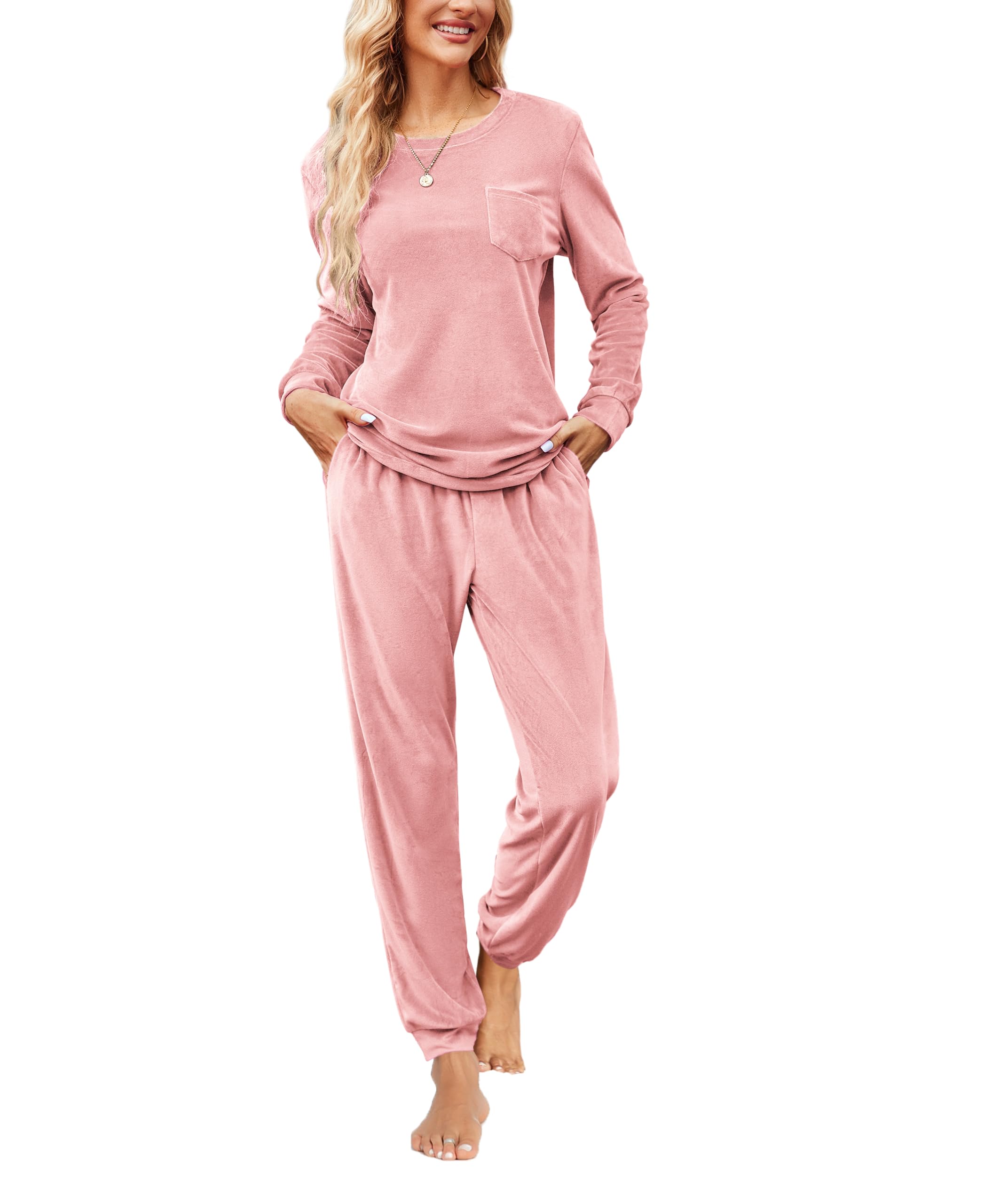 Sexy Tweedelig Set bestaand uit een Gekropt Topje met V-hals en Lange