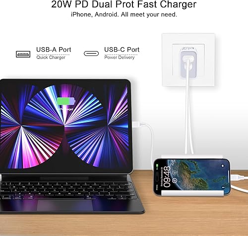 Miniatura 3 de Pixel 7a 6a Bloque de cargador rápido, 20 W de doble puerto USB C adaptador de corriente para Google Pixel 7 Pro 7 6a 6 Pro 6 5a 5 4 4a 4XL 3 3a 3XL