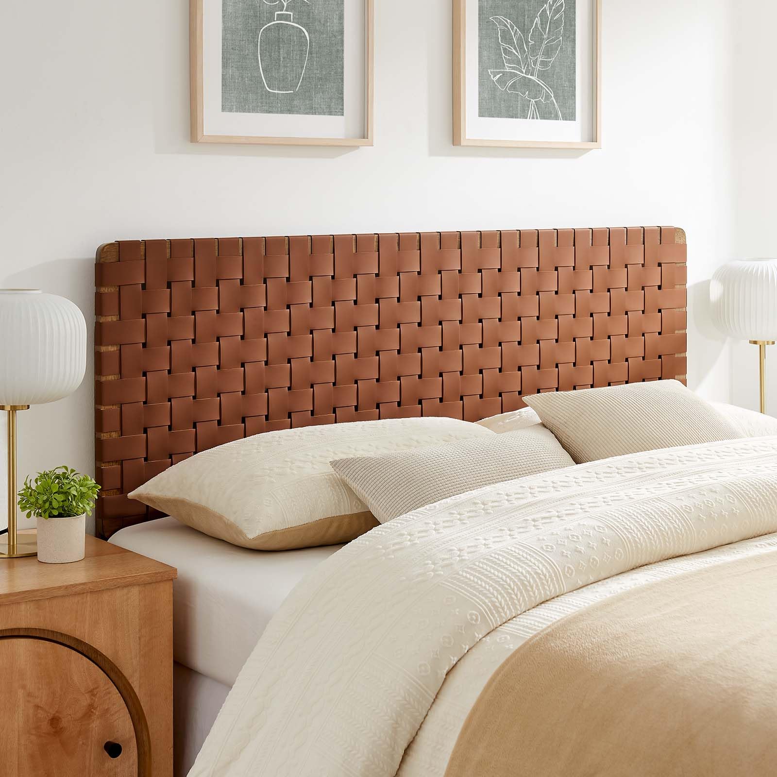 Modway Sparta headboards, Queen, Walnut Brown