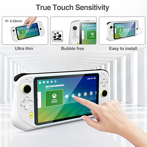 Miniatura 3 de Paquete de 3 protectores de pantalla mejorados para Logitech G Cloud Gaming, protector de película de vidrio templado transparente HD, protector de