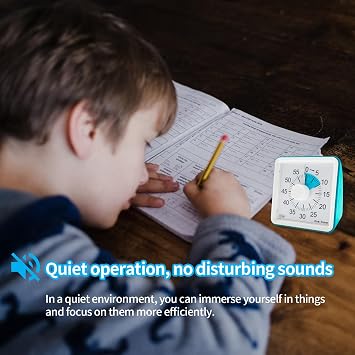 60 Minutes Countdown Visual Timer,Manage Time Well for Kids and Adults,Silent Travel Time Design for Education,Classroom,Home,Office