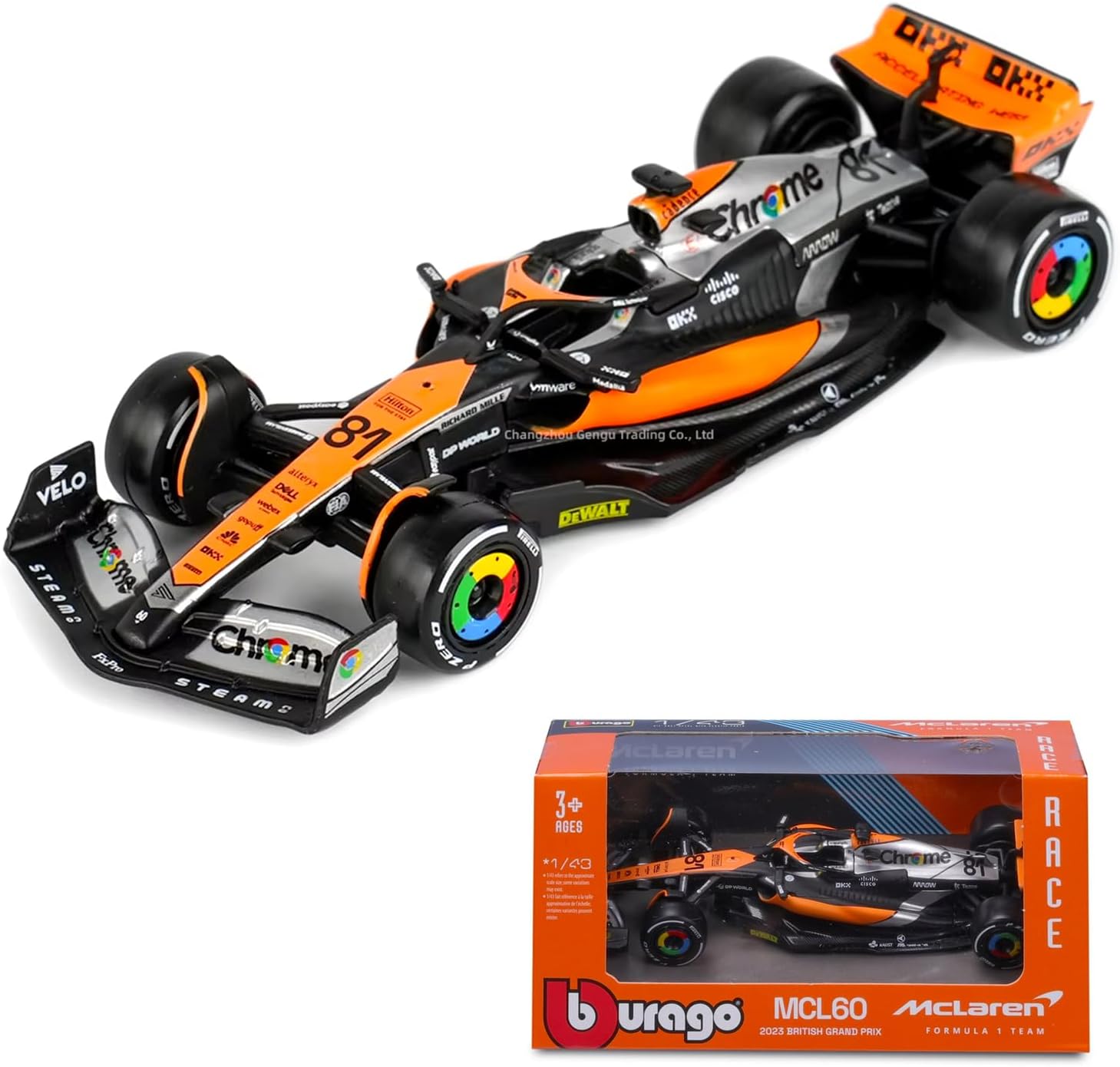 Bburago 1/43 - McLaren MCL60 F1 British Grand Prix Collection | #81 Oscar Piastri
