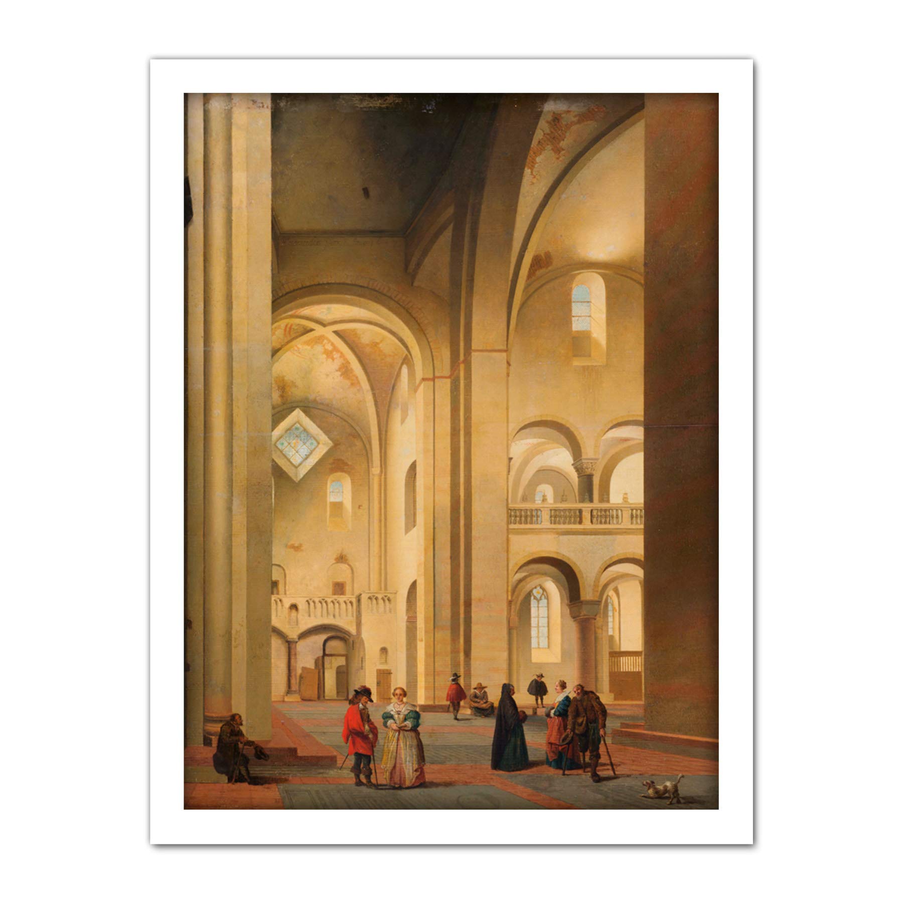 Artery8 Saenredam The Transept Of The Mariakerk In Utrecht Artwork Framed Wall Art Print 18X24 Inch