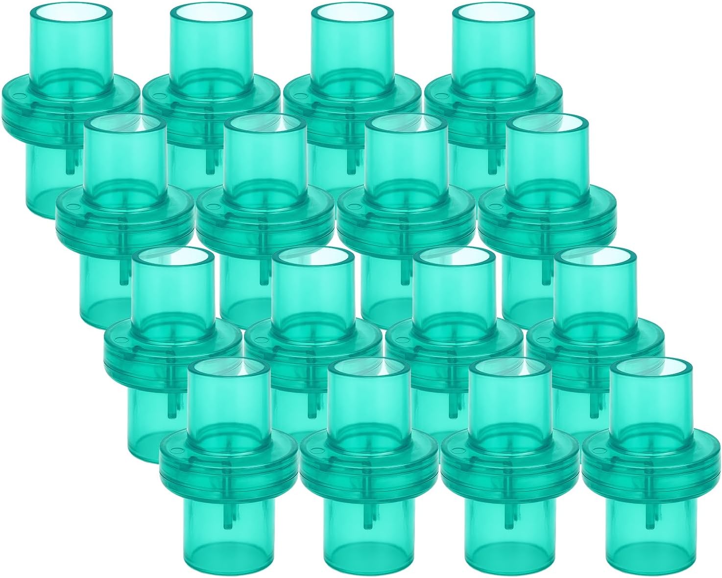 Pack of 100 Green CPR Training Valves for Training Mask - Individually Wrapped