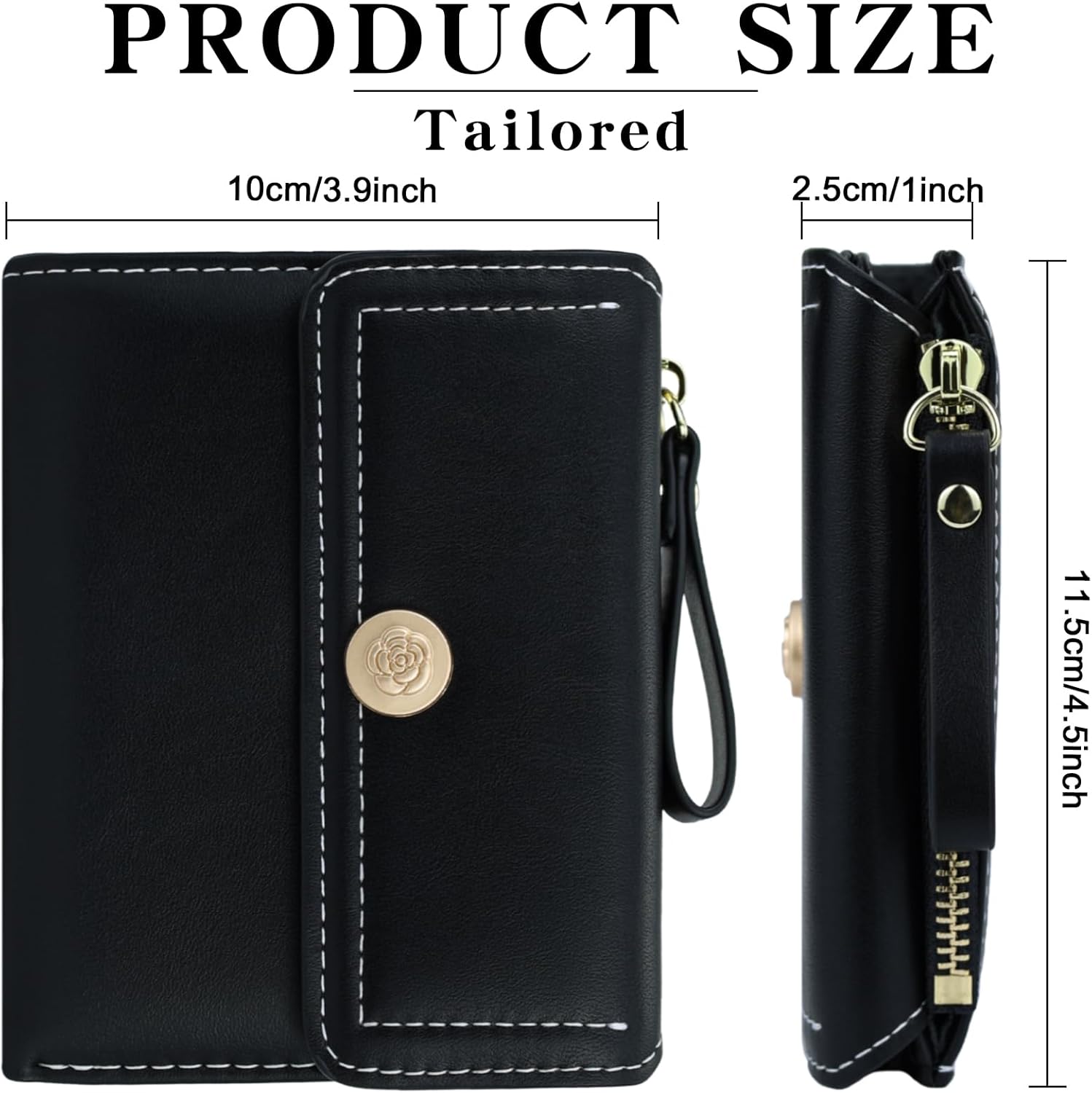 Slim Wallet For Women Farcauo Cute Flower Wallet - Small Brown Kawaii Coin  Purse With ID Window For Women & Girls Kawaii Accessories