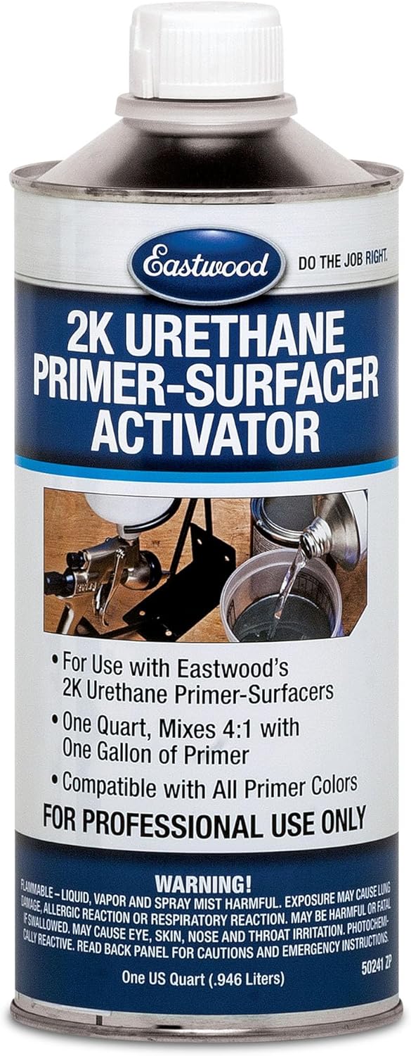 Eastwood Urethane Automotive Spray Paint Primer Sealer and Activator Kit | Gray