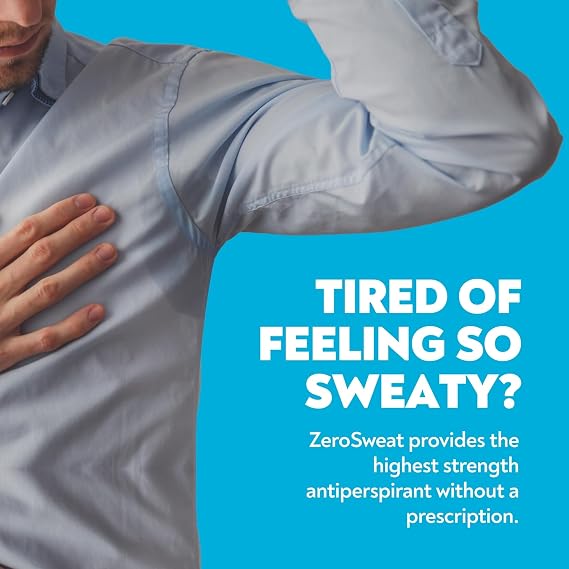 ZeroSweat Antiperspirant Deodorant with Aloe | Clinical Strength Hyperhidrosis Treatment - Reduces Armpit Sweat for Up To 7-days per Use - Protection from Excessive Sweating and Odor for Men and Women