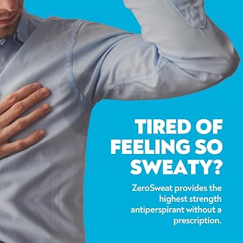 ZeroSweat Antiperspirant Deodorant with Aloe | Clinical Strength Hyperhidrosis Treatment - Reduces Armpit Sweat for Up To 7-days per Use - Protection from Excessive Sweating and Odor for Men and Women