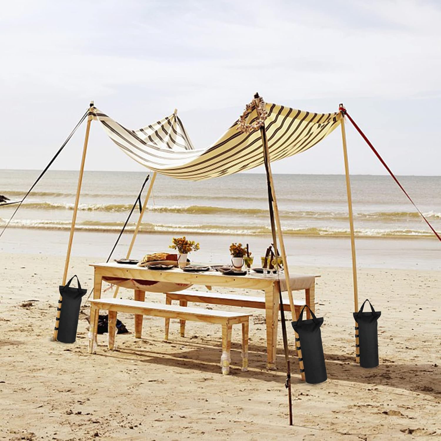 VIDSTW Pavillon Gewichte Set - 4 Stück Sandsäcke Aus Oxford-Stoff (50x20cm)