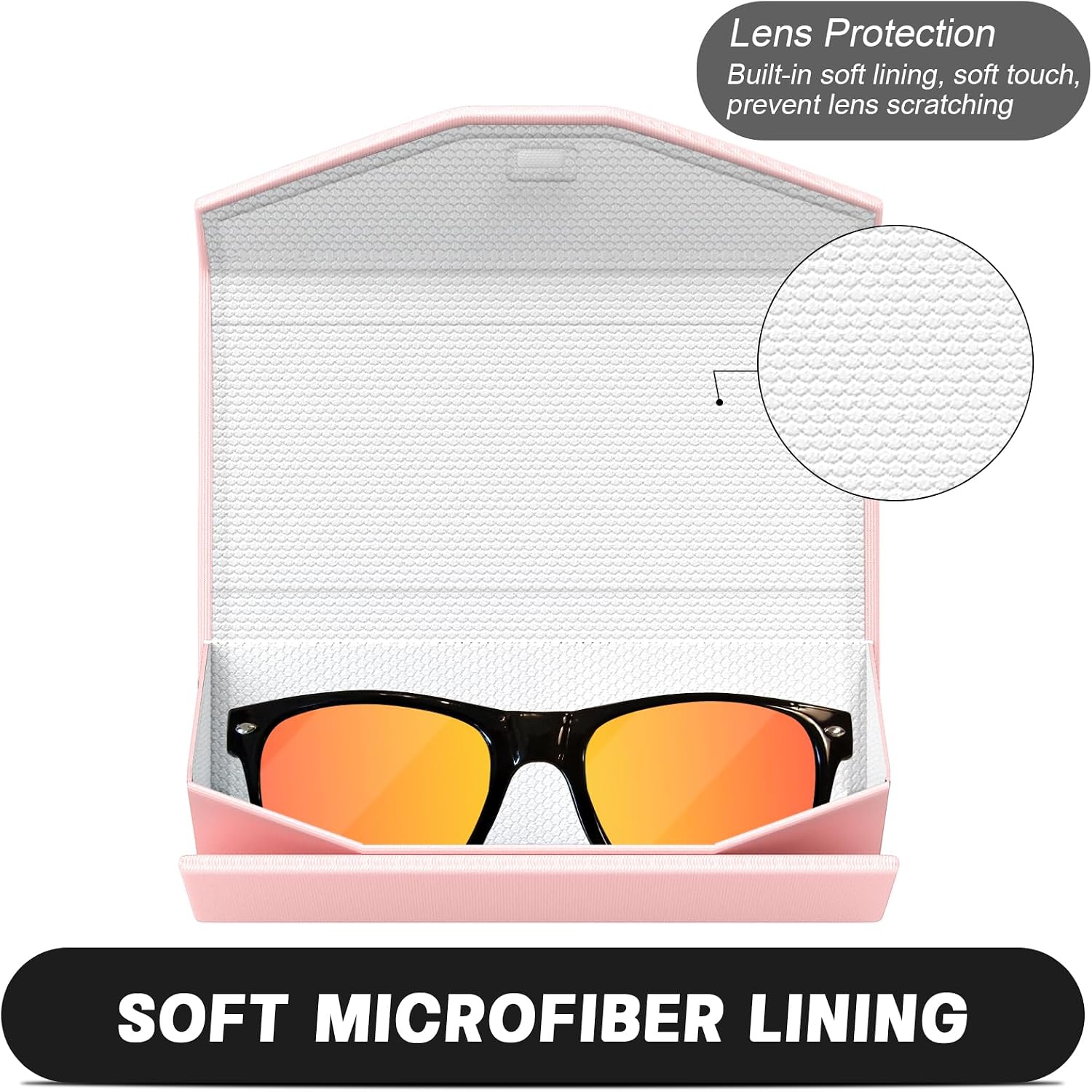 Sunglasses Case, Foldable Glasses Case, Magnetic Hard Shell Folding Holder image 5