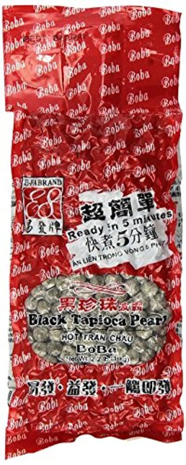 E-FA Black Tapioca Pearl Boba, 2.2 Pound