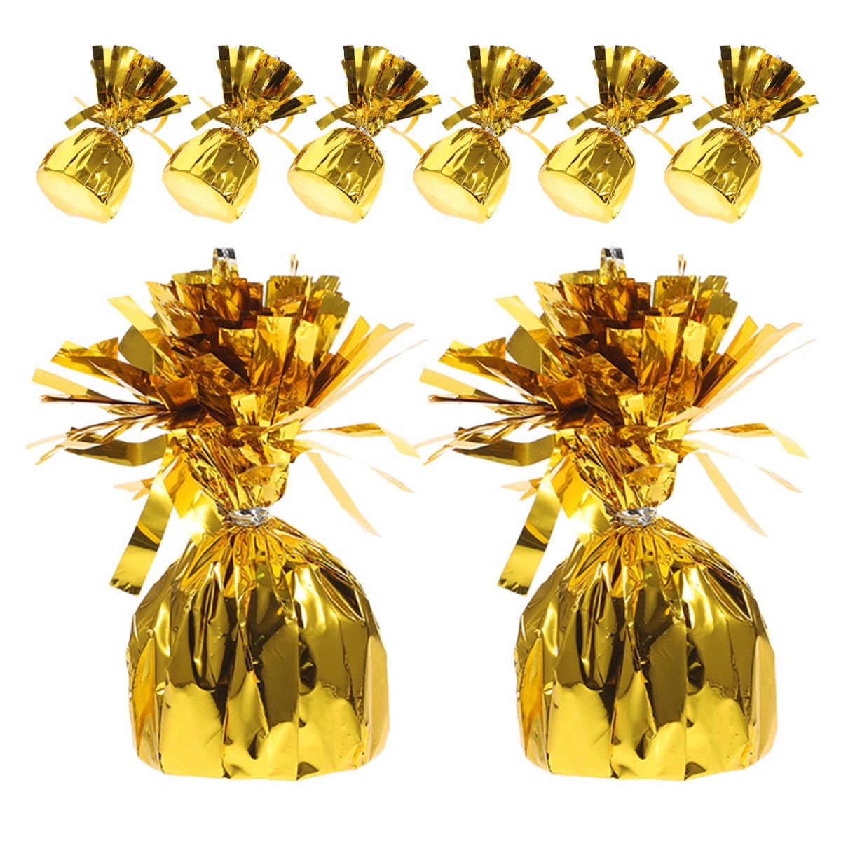 Pesas para Globos Doradas 8 Piezas Soportes Metálicos para Globos Anclajes Sólidos para Decoración de Fiestas Bodas Cumpleaños Accesorios Estables