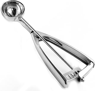 Saffron & Sage Stainless Steel Cookie Scoop - 2 Tbsp Heavy Duty Cookie Dough Scoop, Comfortable Handles with Smooth Spring...