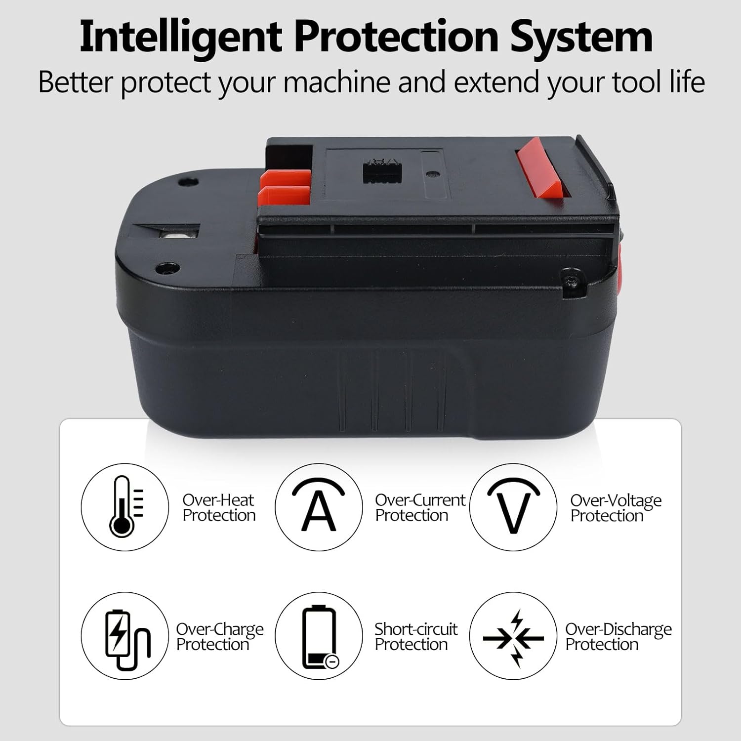 18V 7.0Ah HPB18 Lithium Battery Replacement for Black and Decker 18V Battery 244760-00 HPB18 Battery A1718 A18 A18E A18NH HPB18-OPE FS180BX FS18BX FS18FL FSB18 Firestorm 18V Battery