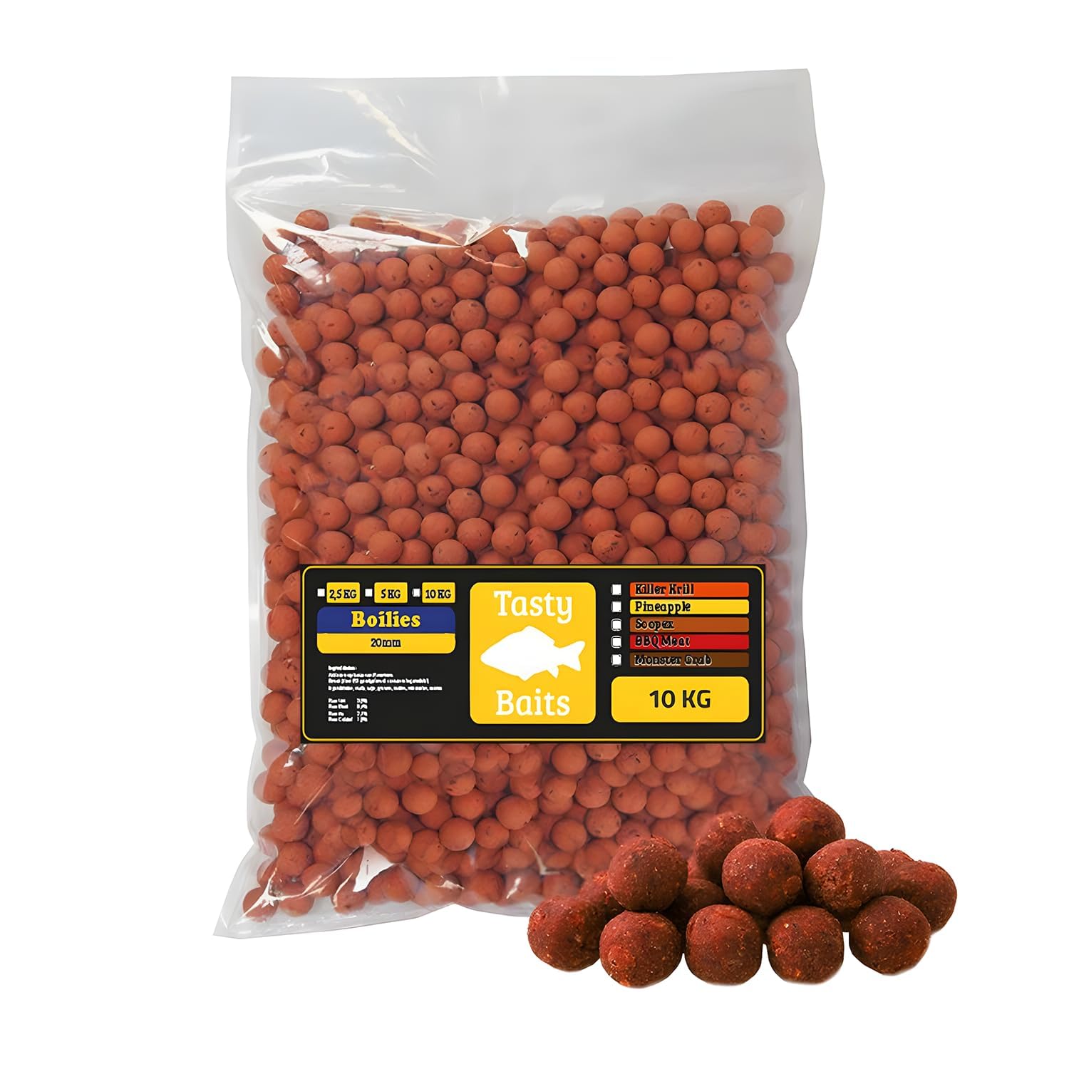 Tasty Baits Boilie 20mm - Appât à Carpe de Haute qualité - Irrésistible pour la Carpe - Convient à Toutes Les eaux - Idéal pour Les Sessions Longues et Courtes