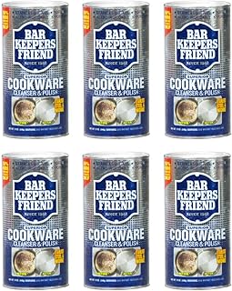 Bar Keepers Friend Cookware Cleanser & Polish (12 oz) - Cleaner, Degreaser & Stain-Remover - for Use on Stainless Steel an...
