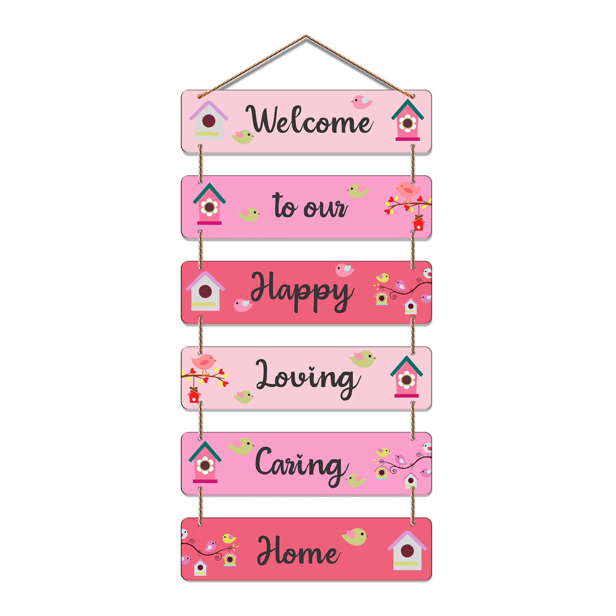 Cute Sparrow Wall Art - Set of 2 Wooden Decorations -15