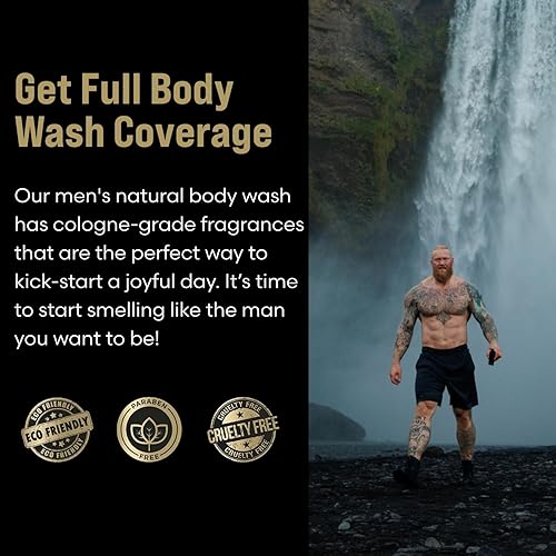 Miniatura 5 de The Beard Struggle Gel de baño para hombre Asgardian Secret - Colección Gold - Agente limpiador de piel - Gel de ducha jabón líquido - 8 US fl. oz.