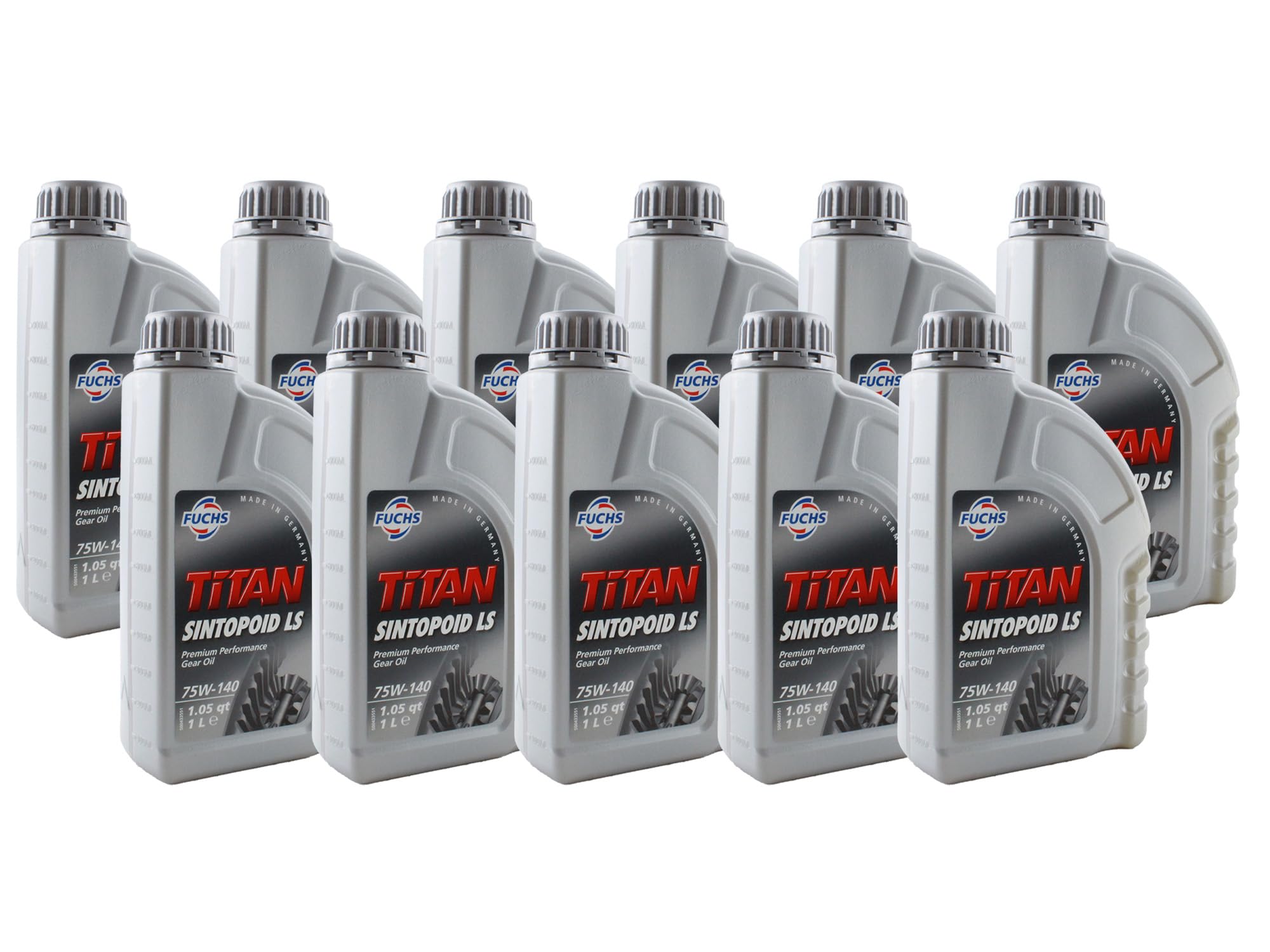 Fuchs 11 Liter TITAN SINTOPOID LS SAE 75W-140 Gear Oil (11 x 1L)