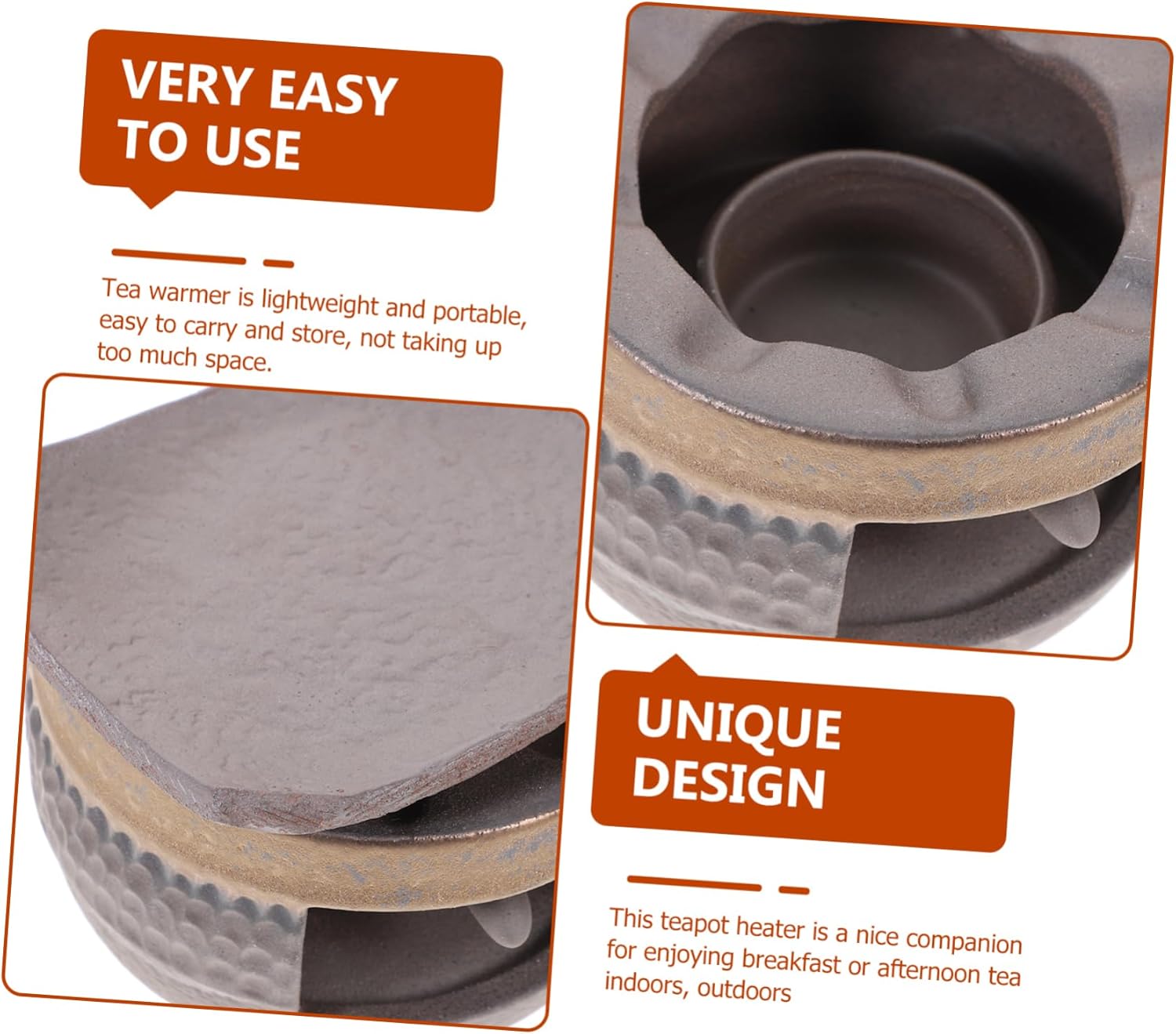 Ceramic Teapot Warmer Tea Warmer for Desk Tea Light Candle Stand Perfect Setting