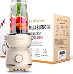 La Reveuse Mélangeur de taille personnelle 300 Watts pour Shakes Smoothies Assaisonnements Sauces avec 17 oz Coupe / 10 oz Mug, style rétro