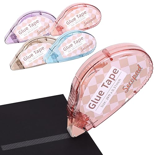 Miniatura 15 de Cinta para álbum de recortes, paquete de 4 rodillos de cinta de doble cara para manualidades, pegamento adhesivo, suministros para álbumes